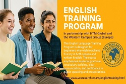 VCS Research's elite English Trainining, custom-designed for participants. On-location delivery by special arrangement.