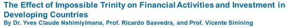 The Effect of Impossible Trinity on Financial Activities and Investment in Developing Countries.