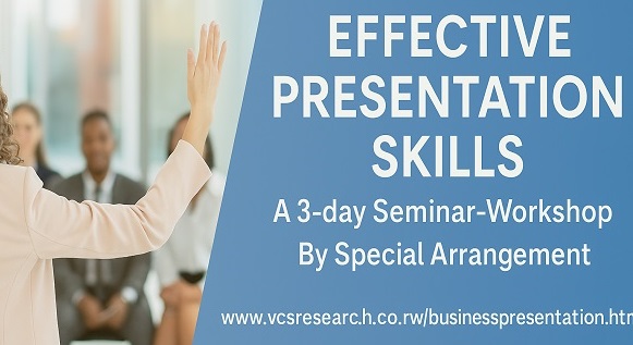 Effective Presentation Skills Workshop at VCS Research. 