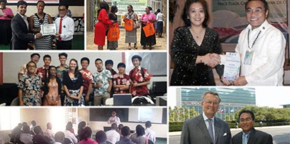 Photos of Prof. Vicente C. Sinining in various events.